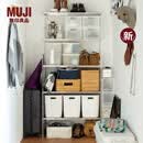 MUJI 不锈钢组合架不锈钢搁板套装置物架层架收纳架新品 宽型 大：长86*宽41*高175.5cm