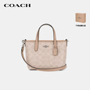 蔻驰（COACH）【品牌直供】女士CITY15迷你手提单肩斜挎托特包CW032拿铁色礼物