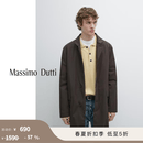 Massimo Dutti折扣季2026男装复古风中长款拒水绗缝棉服外套03108448 巧克力色 L (185/104A)