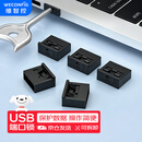 维智控企业usb端口数据 usb安全锁 usb锁 封口塞 usb安全塞 usb防尘塞 黑色（100个+2把工具） 可拆卸 1-3C