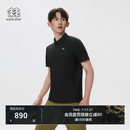 KOLON SPORT/可隆户外休闲衣 男士抗皱透湿AIRMESH热压POLO衫 LHPT6MN087-BK 黑色 （尺码偏小） XL 180/100A