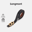Songmont山下有松女士腰带双面自由搭配裤带头层牛皮装饰皮带 环环相扣M码 现货