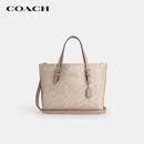蔻驰（COACH）【品牌直供】女士MOLLIE25中号单肩手提托特包CV965拿铁色礼物