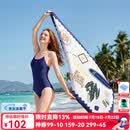 拓胜（TOSWIM）游泳速干浴巾温泉吸水巾男女成人披风运动健身旅行毛巾快干 海边日记【160*80cm】