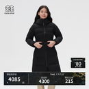 KOLON SPORT/可隆户外羽绒服 女士通勤CWTCH长款中量连帽羽绒服 LKDJ5WTK04-BK 黑色 M 165/88A