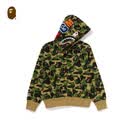 BAPE女装26年春夏全拉链鲨鱼连帽卫衣开衫外套00115Q 绿色GRX M