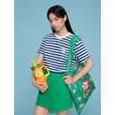 wiggle wiggle2026新款女士T恤时尚韩版潮流撞色圆领短袖休闲百搭舒适透气上衣 条纹款-深蓝 L