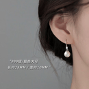 金大福 纯银珍珠耳环复古女款 耳环