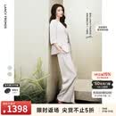 朗姿【时装周同款 三醋酸Basic衣橱 王楚然同款】职业西服外套夏新款 香槟米色 M