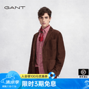GANT/甘特2025秋冬新款男装棕色西服版羊反绒复古休闲麂皮衣外套 210-咖色 L