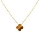 Van Cleef & ArpelsVintage Alhambra 18K黄金虎眼石吊坠 VCARD38600 24年卡