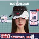 ROSYDOEDIAN圆圆的脑壳空顶帽波点遮阳帽户外防晒运动鸭舌帽女夏 白色波点 均码