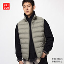 优衣库PUFFTECH空气棉服背心男装487348 32 深米色 L