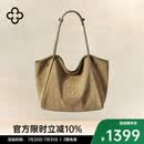 CASSILE卡思乐手提包女2025意大利进口植鞣牛皮轻奢单肩包生日生日礼物 驼棕（绒面M）