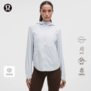 lululemon丨女士自收纳通风夹克 防晒防风拒水 LW4CP2S 淀粉蓝 M