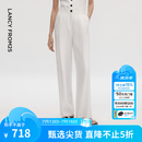 朗姿简约干练气质西裤垂坠有型职场智感通勤西裤2026年夏季新款 白色 M
