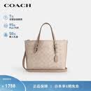 蔻驰（COACH）【品牌直供】女士MOLLIE25中号单肩手提托特包CV965拿铁色礼物