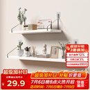 安尔雅墙上置物架免打孔墙壁挂墙面厨房一字隔板搁板木板书架收纳架子60