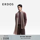 ERDOS【精纺】  男装羊绒色织格形披肩26年早春新品百搭通勤围巾 深红格形 200cmX80cm