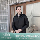 格罗尼雅（GORNIA）男士黑色羊皮革夹克休闲翻领商务通勤百搭时尚挺括皮衣 黑色 XL