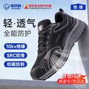 蓝鸥盾劳保鞋男夏季透气超轻防滑绝缘防砸包头防刺安全工作鞋D261BKV 42