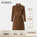 PORTS宝姿女装长袖中长风衣YLM9T001SWP019 流沙驼 XS （2）
