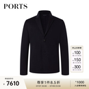 PORTS宝姿男装羊绒保暖舒适气质大衣外套MD9C004LWH004 藏青色 S