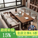 森圆木方实木大书桌去客厅化大长桌家用办公电脑桌带抽屉多人学习写字桌子 标准200三抽+沙发椅*1+公主椅*2