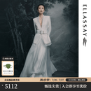 歌力思（ELLASSAY）【秀场同款】新款100%进口三醋酸气质珠光真两件西装女EWE371T006 珠光白第二批 M
