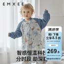 嫚熙（EMXEE）婴儿分腿睡袋儿童宝宝秋冬季柔软保暖恒温 奶芙睡袋 【适暖】侏罗纪森林 建议18-24℃ 80cm