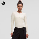lululemon丨Hold Tight 女士紧身剪裁长袖亨利衫 LW3HN3S 浅象牙白 S /6