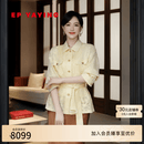 EP雅莹[唐嫣同款]外套 非遗真丝花罗提花腰带 2026夏季新款1221A 黄色 L