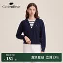 G0LDEN BEAR女装2026夏季新品女式长袖针织衫 藏青 L /165