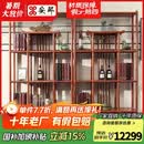 安邸 红木家具非洲花梨（学名：刺猬紫檀）博古架 新中式实木置物架仿古多宝阁古董架隔断圆融系列 博古架 一组博古架