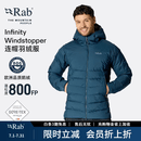Rab睿坡Infinity鹅绒800蓬户外防风保暖抗撕裂加厚羽绒服男 QDB-75 黑色 S