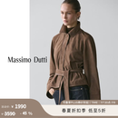 Massimo Dutti折扣季2026女装绒面羊皮革真皮皮衣夹克04714674 棕色 XS (CN 165/84A)