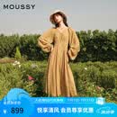 moussy 【刘亦菲同款】南法度假风碎花浪漫优雅连衣裙028ISX33-3711 070米色 M