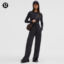 lululemon丨Softstreme™ 女士罗纹拼接阔腿裤*亚洲版型 LW5HUXA 黑色 M