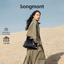 Songmont山下有松循迹系列hobo包植鞣牛皮通勤松弛感单肩斜挎软包 烟墨黑 中号 现货