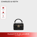 CHARLES&KEITH菱格链条手提斜挎小方包盒子包包女包生日礼物送女友CK2-80782534 Black黑色 小包