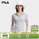 FILA 斐乐官方女子编织衫2026夏季新款时尚休闲简约修身短袖上衣