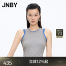 江南布衣（JNBY）【商场同款】26春夏新品背心女X型运动无袖假两件U型撞色5Q601566 461/灰蓝系 M