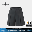 比音勒芬【轻量防晒】2026夏季新款女裤户外运动弹力腰头舒适休闲短裤五分 07黑色 M