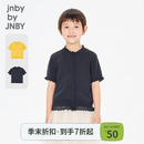 jnby by JNBY新款江南布衣童装短款开襟针织衫H型合体圆领26夏女童1Q5310880 409/黑藏青 160 cm