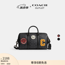 蔻驰（COACH）奥莱男士男包经典标志VENTURER 27号旅行手提包通勤单肩斜挎包 青铜色硬件/炭黑色 混合色