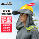 漫德莱安全帽防晒遮阳帽檐工地施工防晒帽檐夏季遮阳帽透气帽檐通用灰色鸭舌款 灰色