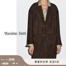 Massimo Dutti折扣季2026女装复古百搭高级感都市通勤风真皮皮衣外套04725565 棕色 M (CN 170/92A)