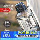 乐扣乐扣（LOCK&LOCK）小水库大容量塑料运动水杯户外冷水壶刻度把手男女杯子2.2L灰色
