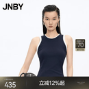 江南布衣（JNBY）【商场同款】26春夏新品背心女X型运动无袖假两件U型撞色5Q601566 417/深藏青系 S