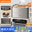 苏泊尔（SUPOR）速蒸电蒸锅 家用多功能炖蒸煮一体电热锅 0涂层不锈钢蒸屉 电煮锅 18L 多用途锅ZN30FC669
